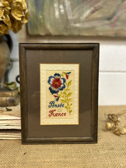 WW1 Embroidered Silk Postcard - The Blind Mole