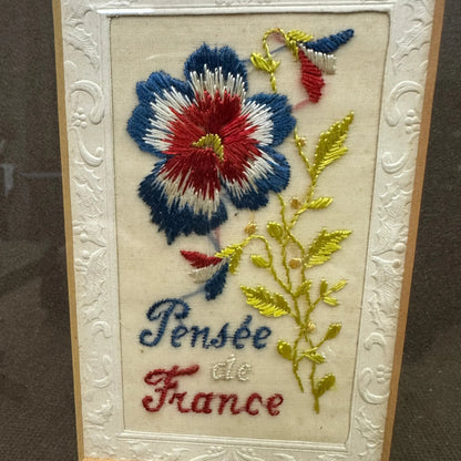 WW1 Embroidered Silk Postcard - The Blind Mole