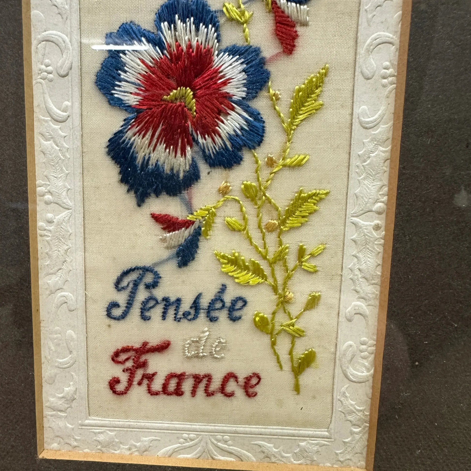 WW1 Embroidered Silk Postcard - The Blind Mole