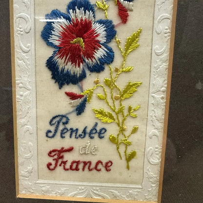 WW1 Embroidered Silk Postcard - The Blind Mole