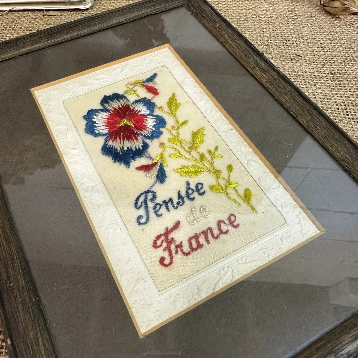 WW1 Embroidered Silk Postcard - The Blind Mole