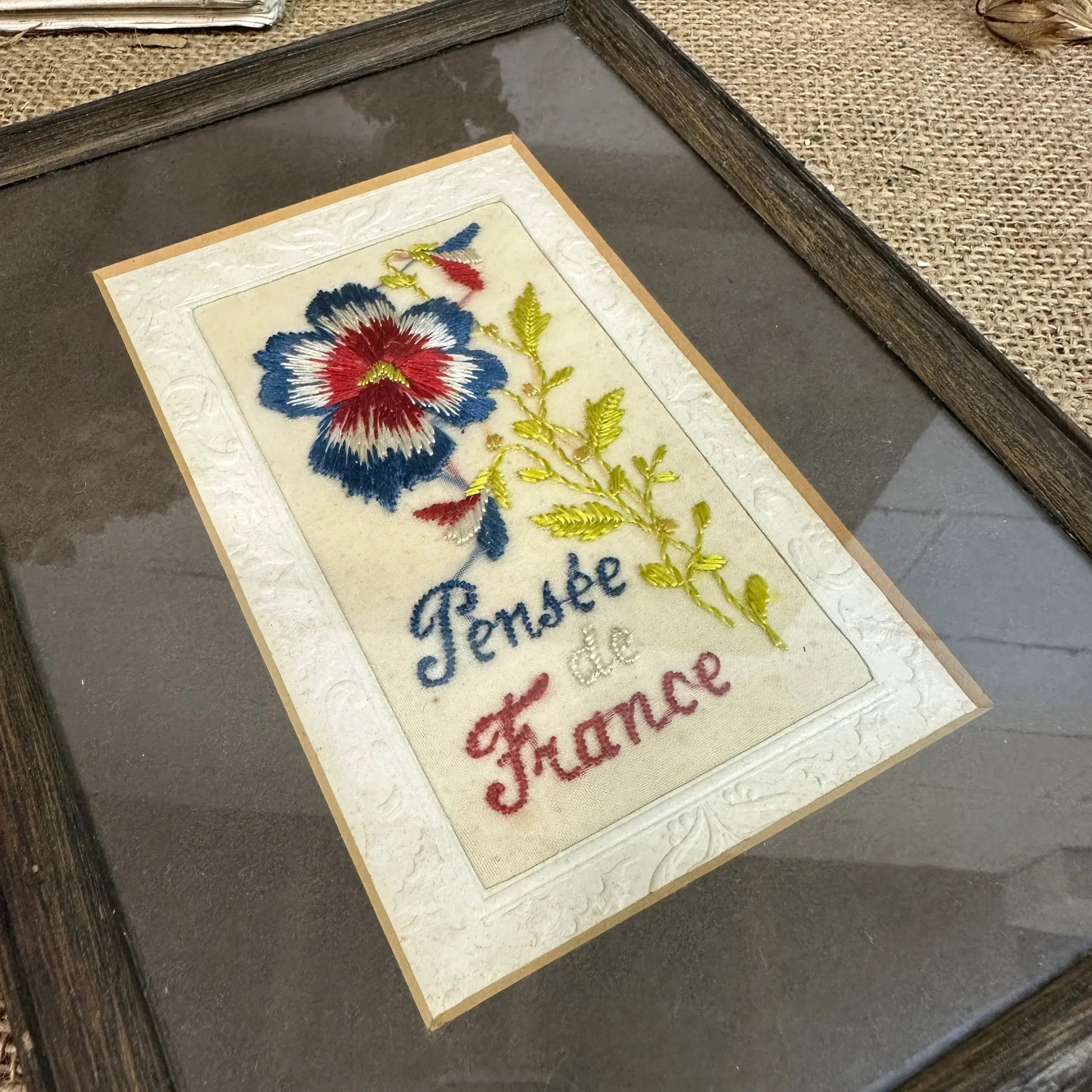 WW1 Embroidered Silk Postcard - The Blind Mole