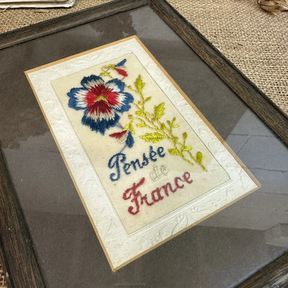 WW1 Embroidered Silk Postcard - The Blind Mole