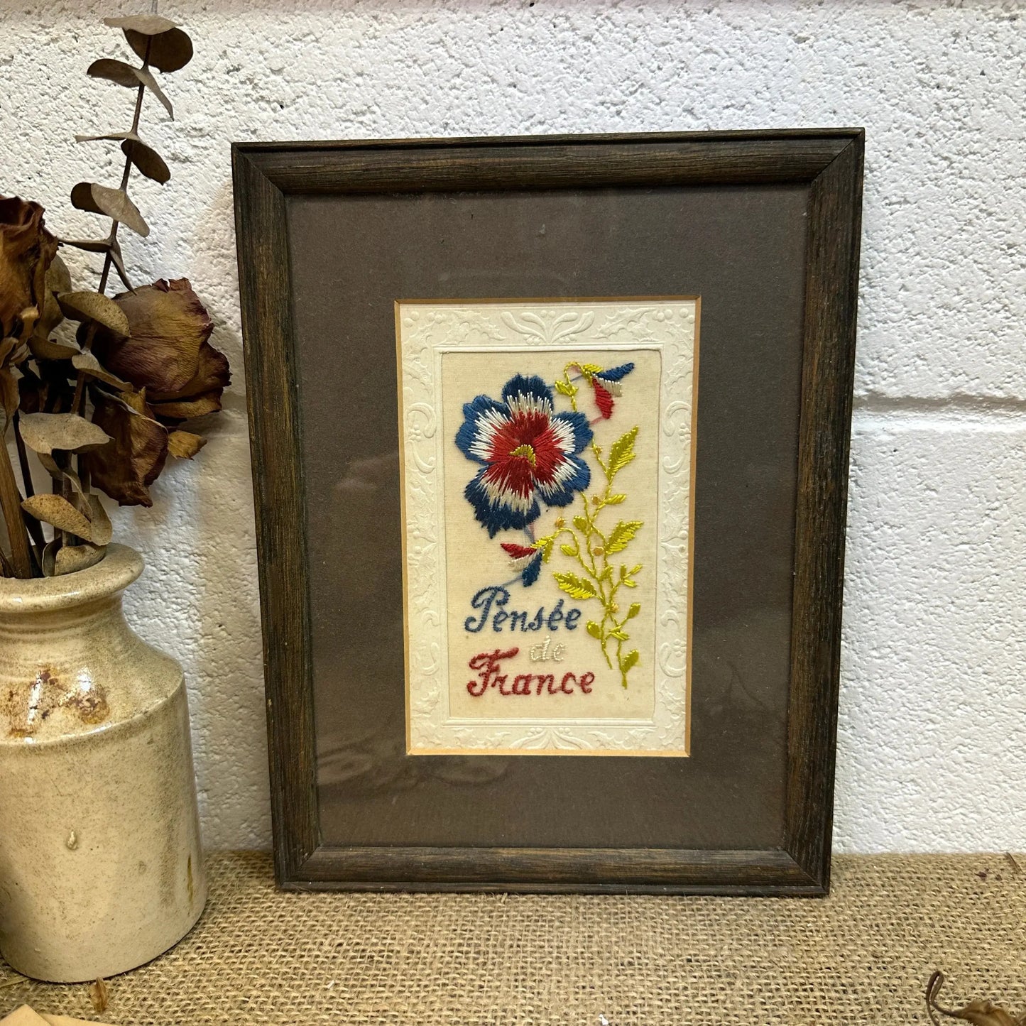 WW1 Embroidered Silk Postcard - The Blind Mole