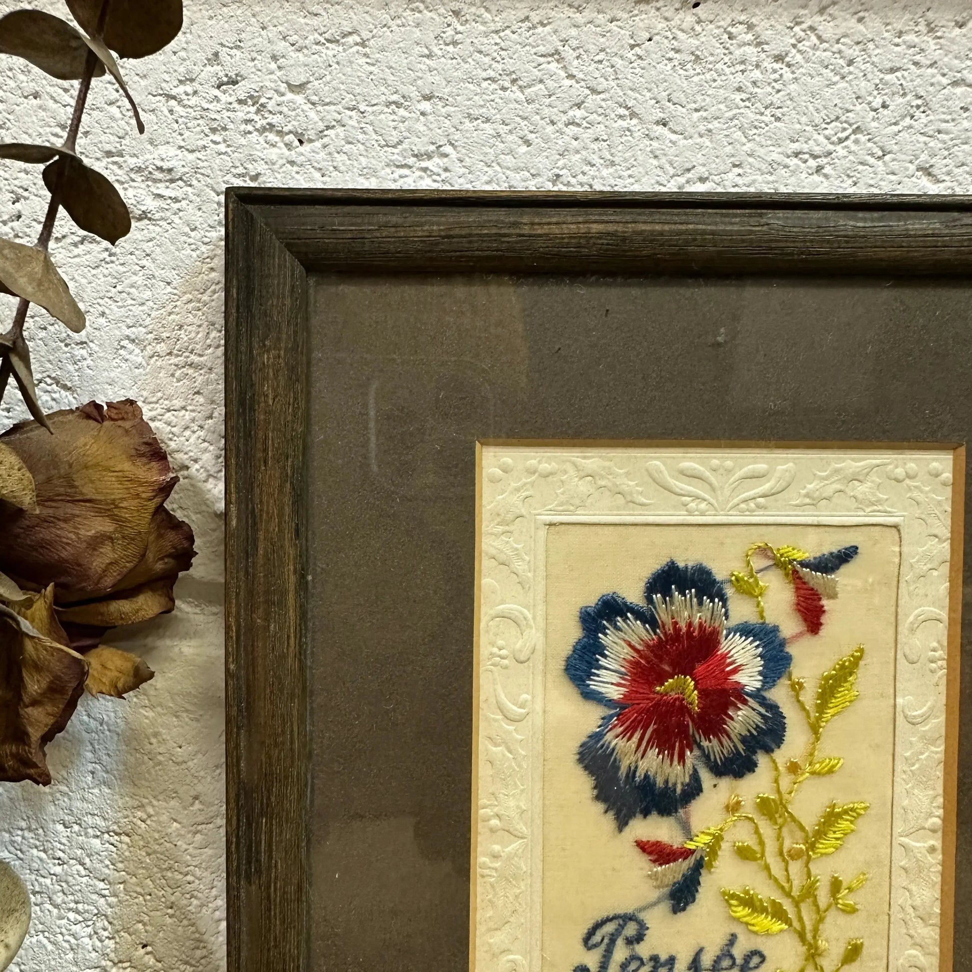 WW1 Embroidered Silk Postcard - The Blind Mole