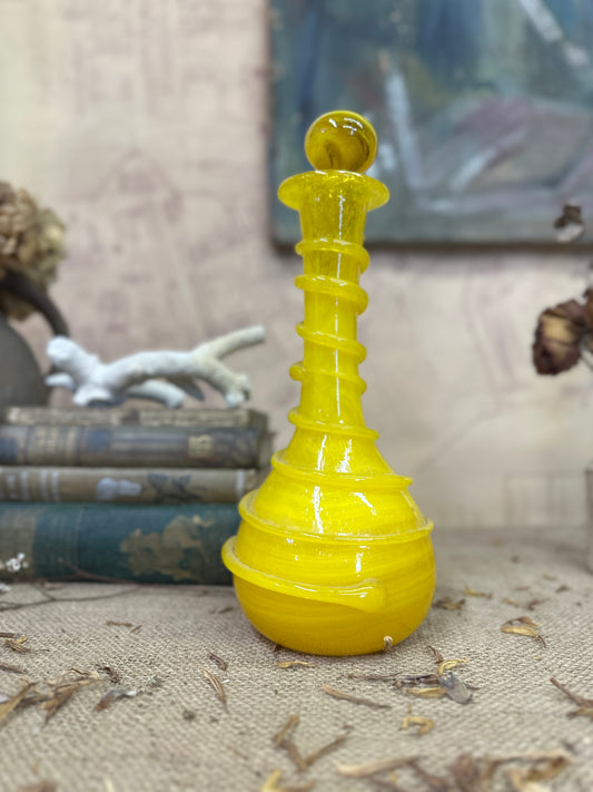 Handblown Mid Century Glass Decanter