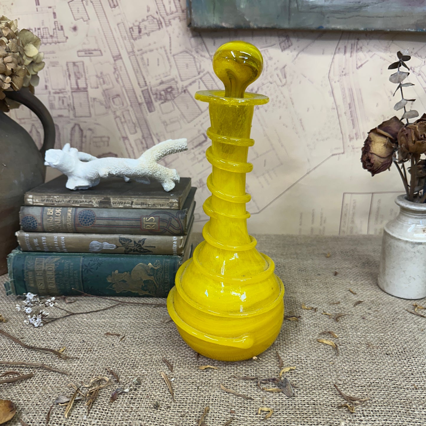 Handblown Mid Century Glass Decanter