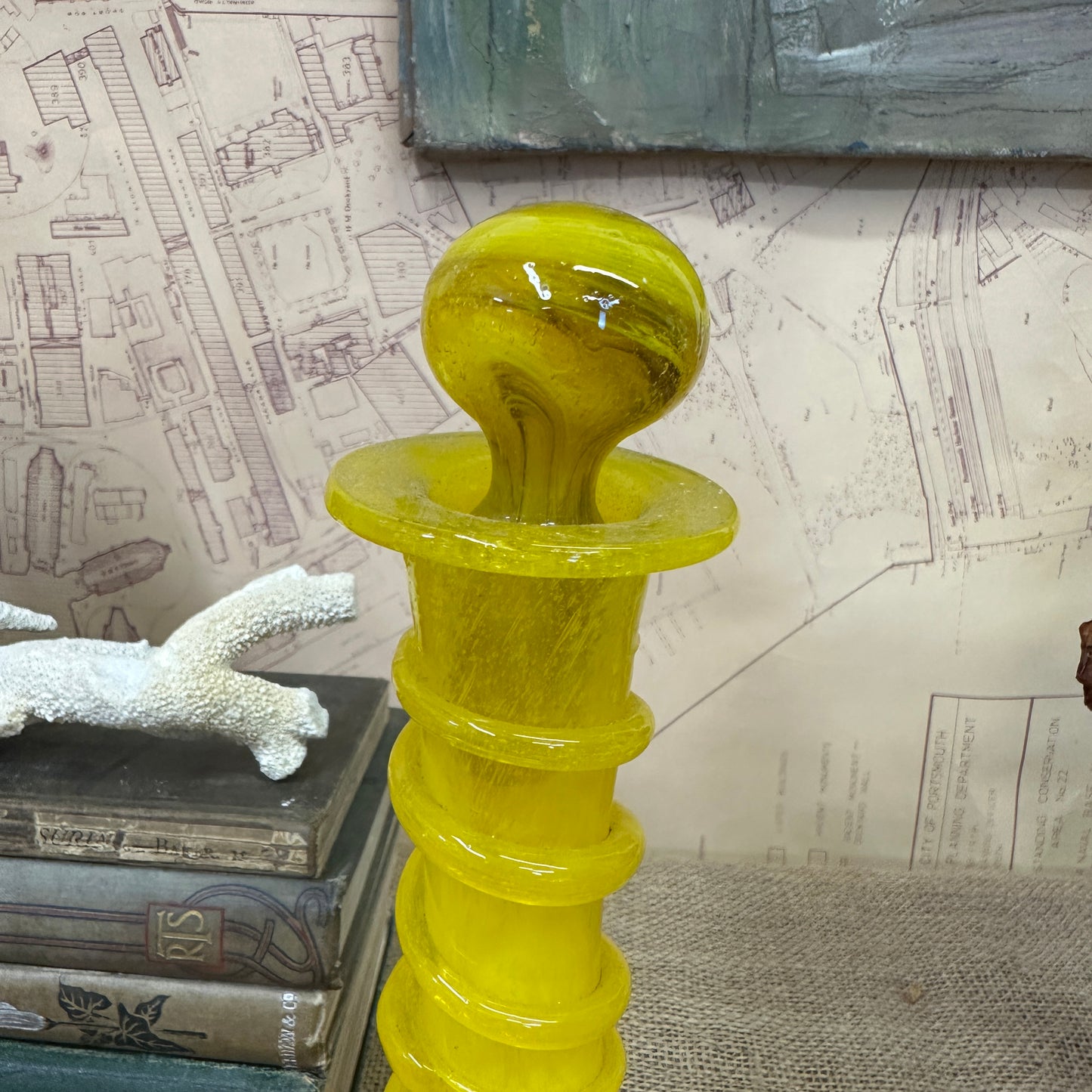 Handblown Mid Century Glass Decanter