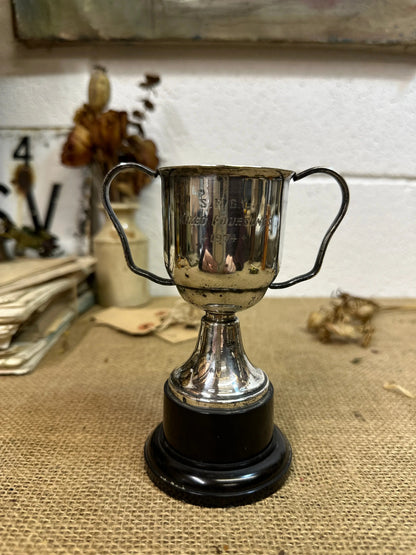 Small Vintage Decorative Trophy / Cup with Base 1974 - The Blind Mole