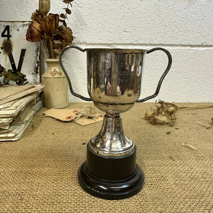 Small Vintage Decorative Trophy / Cup with Base 1974 - The Blind Mole