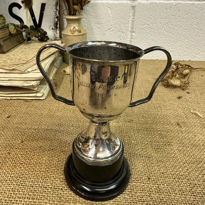 Small Vintage Decorative Trophy / Cup with Base 1974 - The Blind Mole