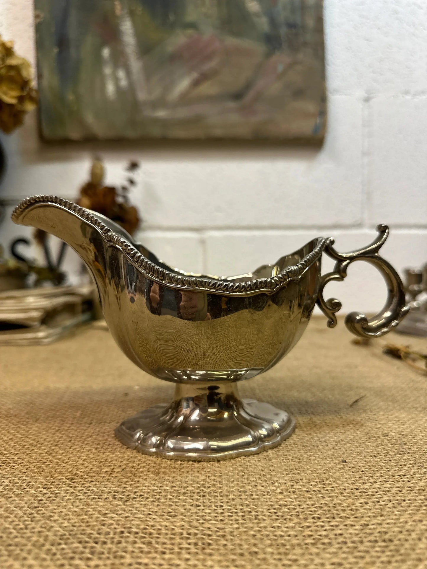 Stunning Georgian Style Silver Plated Cream Jug - The Blind Mole