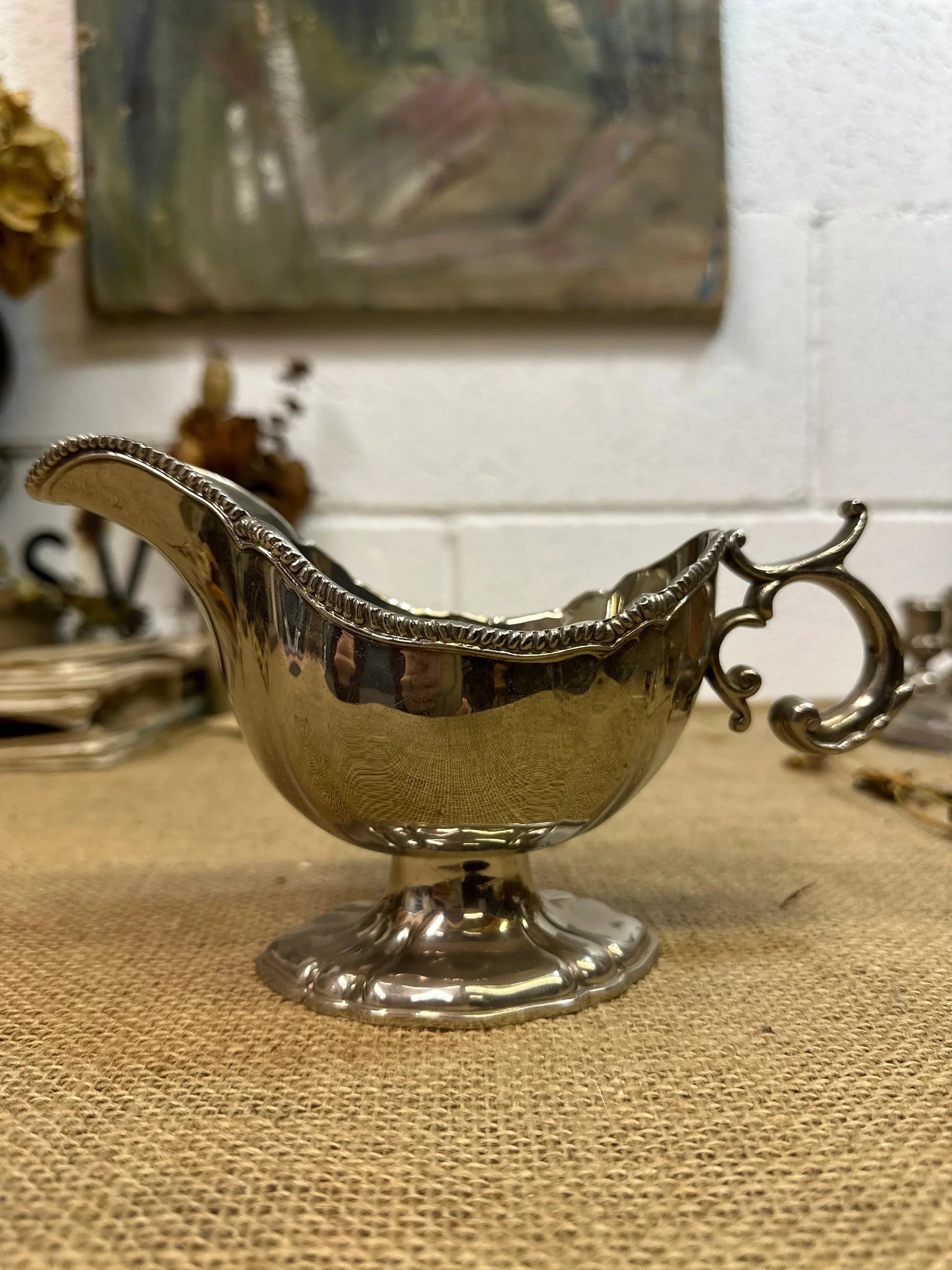 Stunning Georgian Style Silver Plated Cream Jug - The Blind Mole