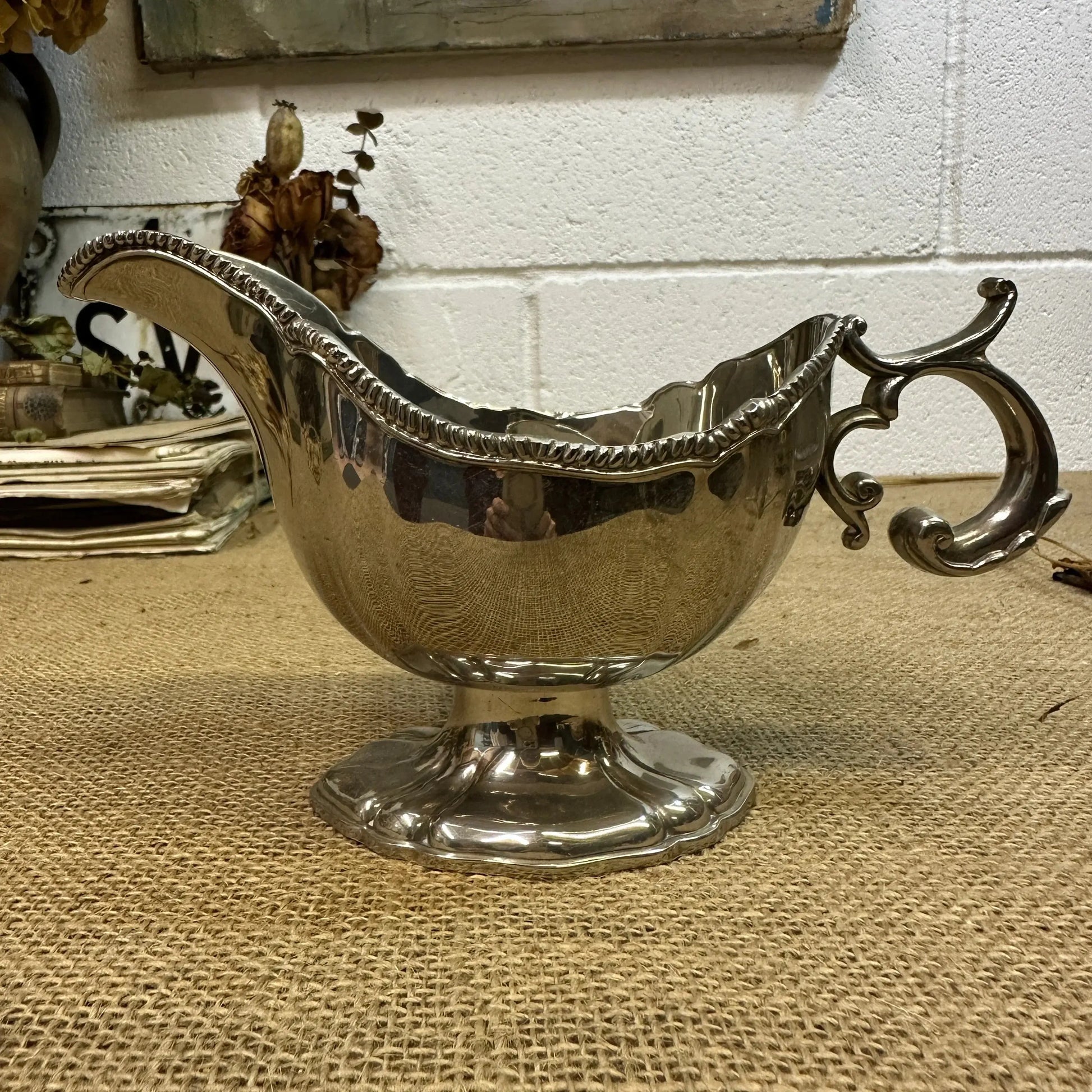 Stunning Georgian Style Silver Plated Cream Jug - The Blind Mole
