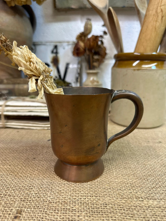 Antique Copper Tankard Planter Half Pint - The Blind Mole