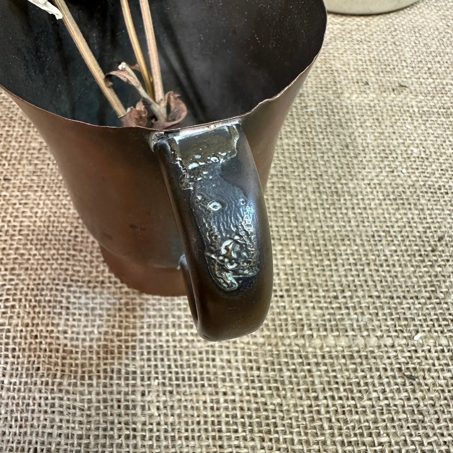 Antique Copper Tankard Planter Half Pint - The Blind Mole
