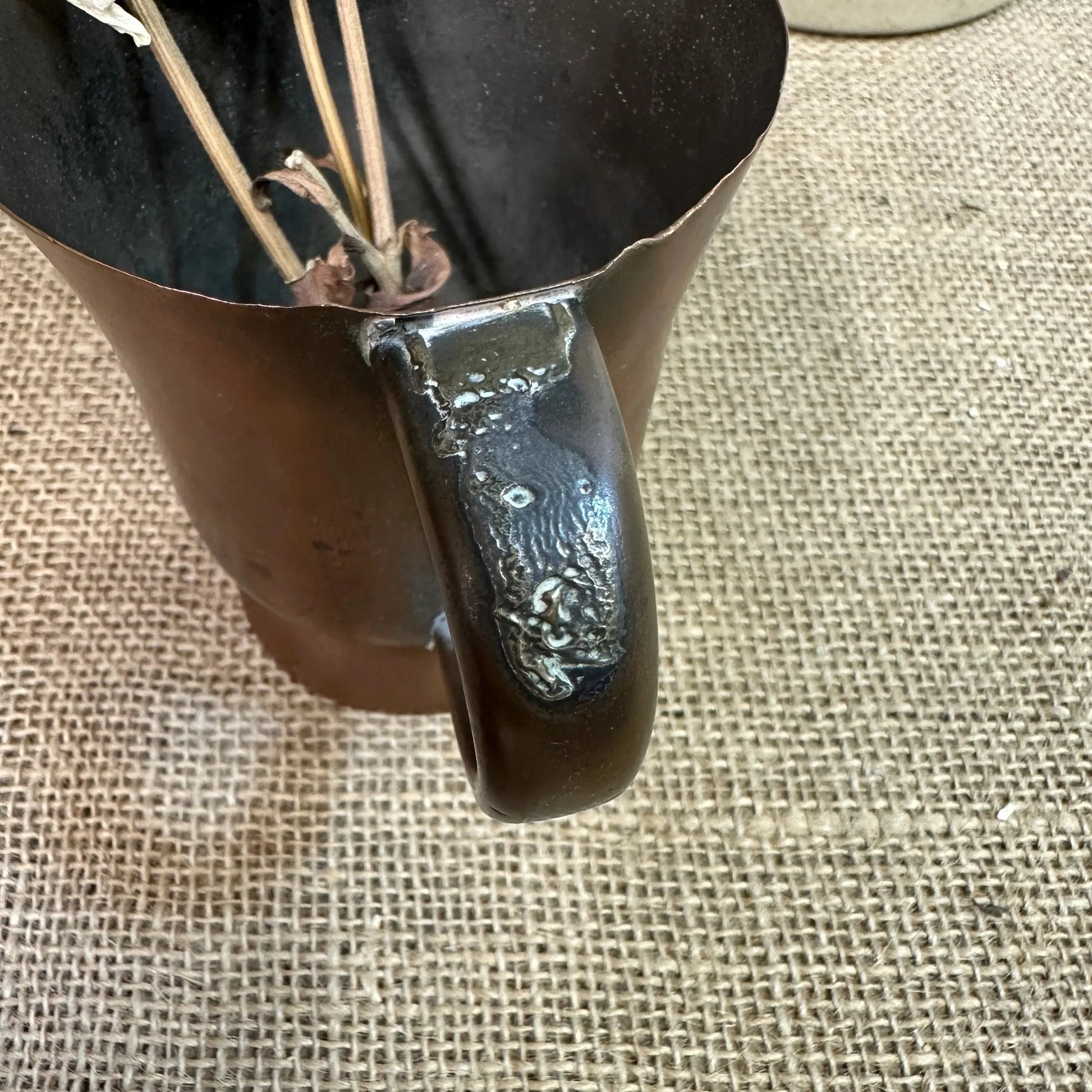 Antique Copper Tankard Planter Half Pint - The Blind Mole