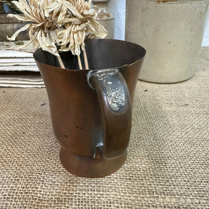 Antique Copper Tankard Planter Half Pint - The Blind Mole