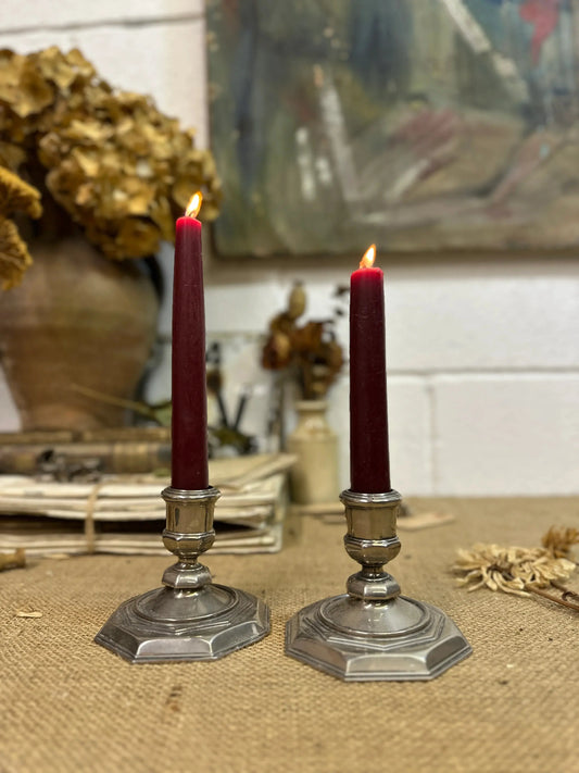 Beautiful Pair of Silver Plated Candlesticks - The Blind Mole