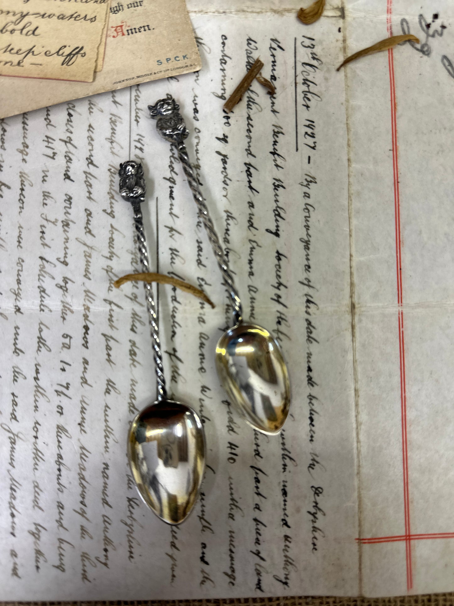 Sterling Silver Caddy Spoons Lincoln Imp