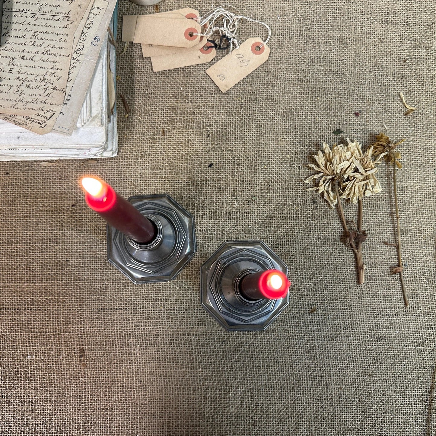 Beautiful Pair of Silver Plated Candlesticks - The Blind Mole