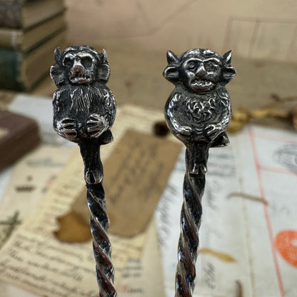 Sterling Silver Caddy Spoons Lincoln Imp