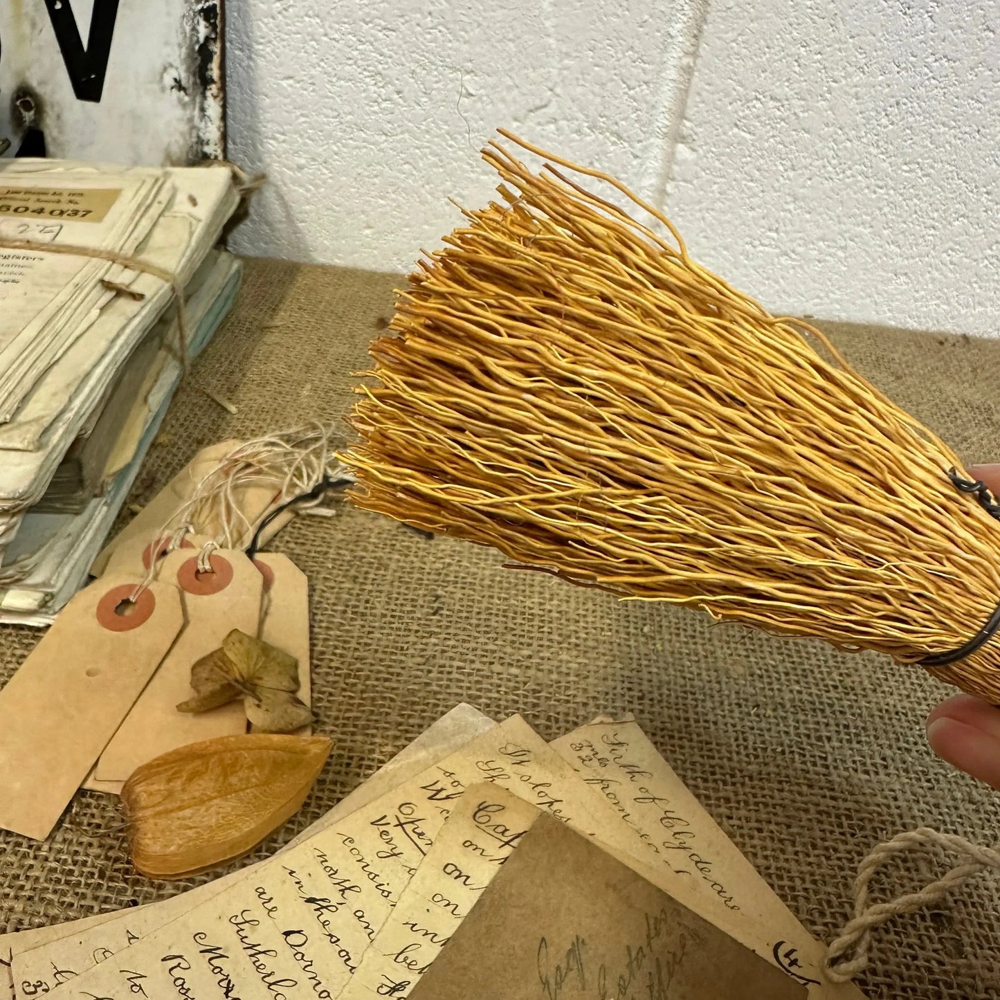 Handheld Straw Whisk Broom The Blind Mole