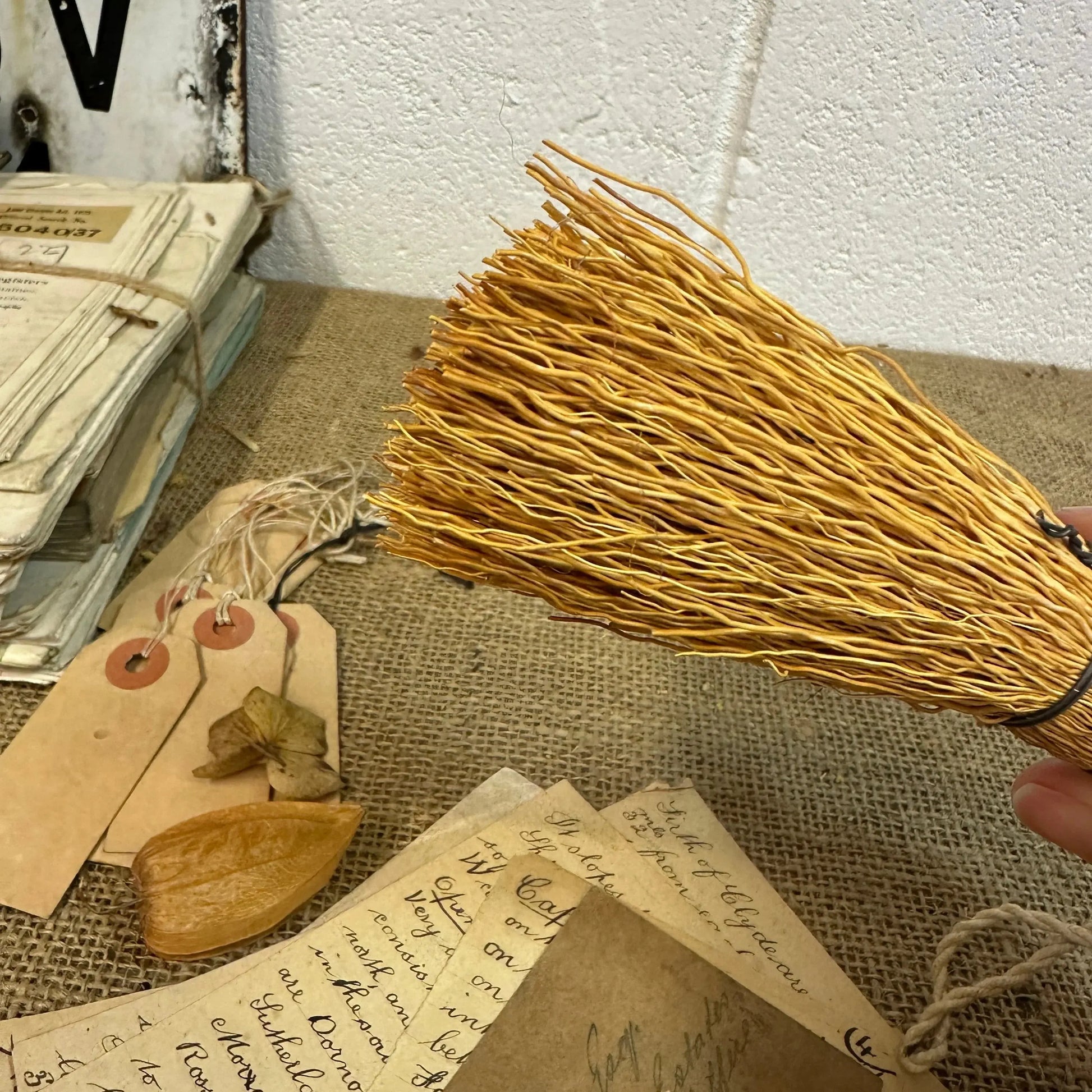 Handheld Straw Whisk Broom The Blind Mole