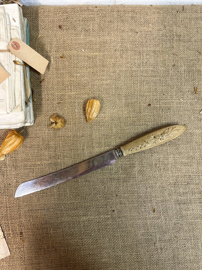 Antique Carved Bread Knife The Blind Mole