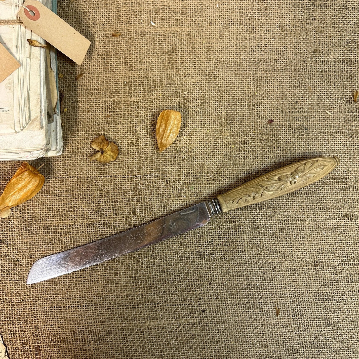 Antique Carved Bread Knife The Blind Mole