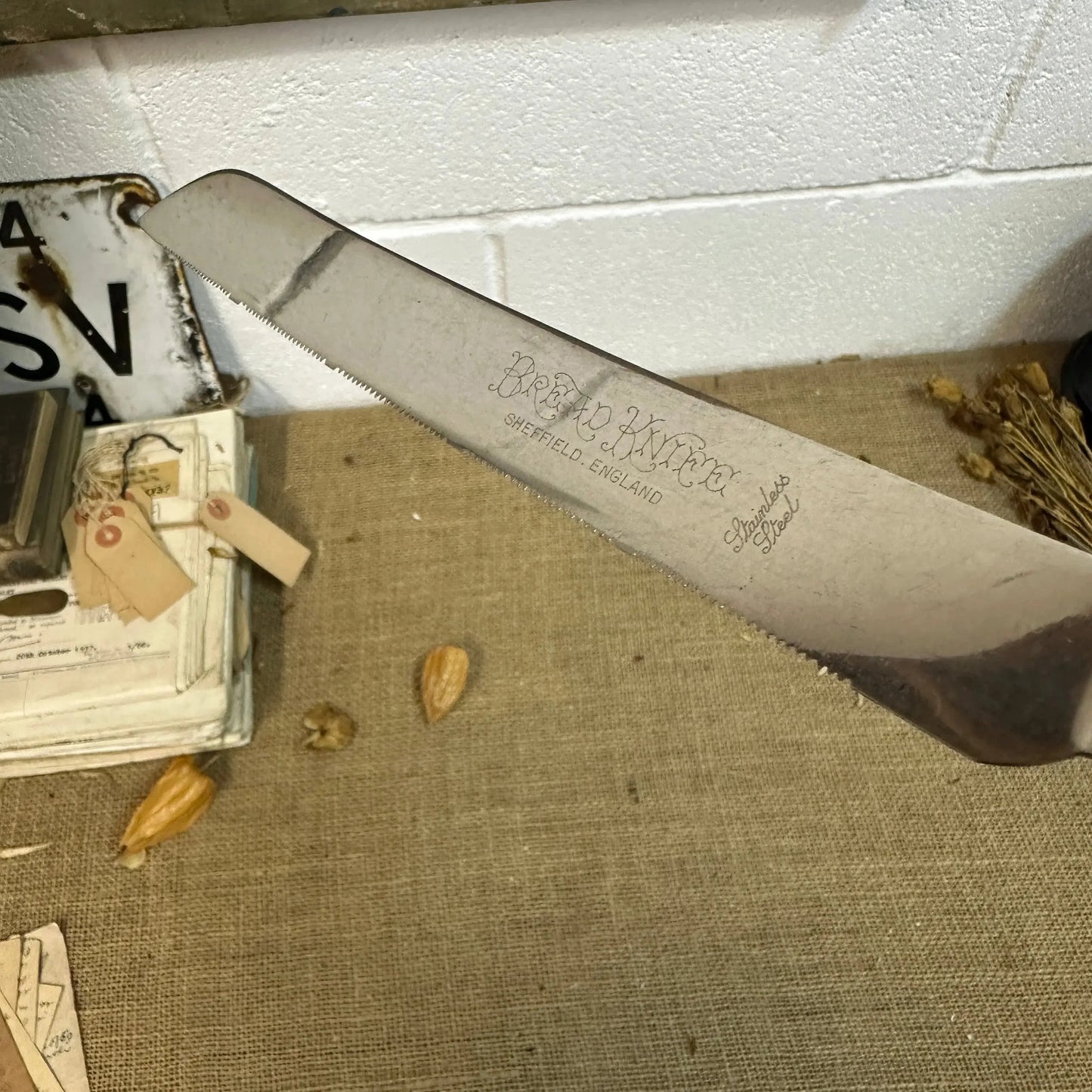 Antique Carved Bread Knife The Blind Mole