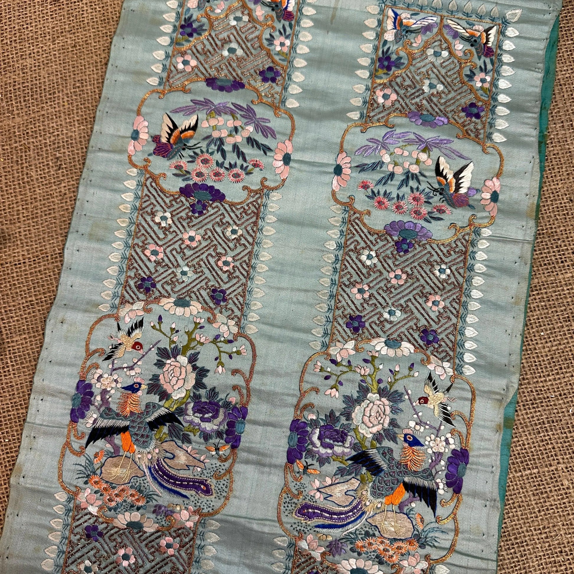 Chinese Embroidered Silk Sleeve Band - The Blind Mole