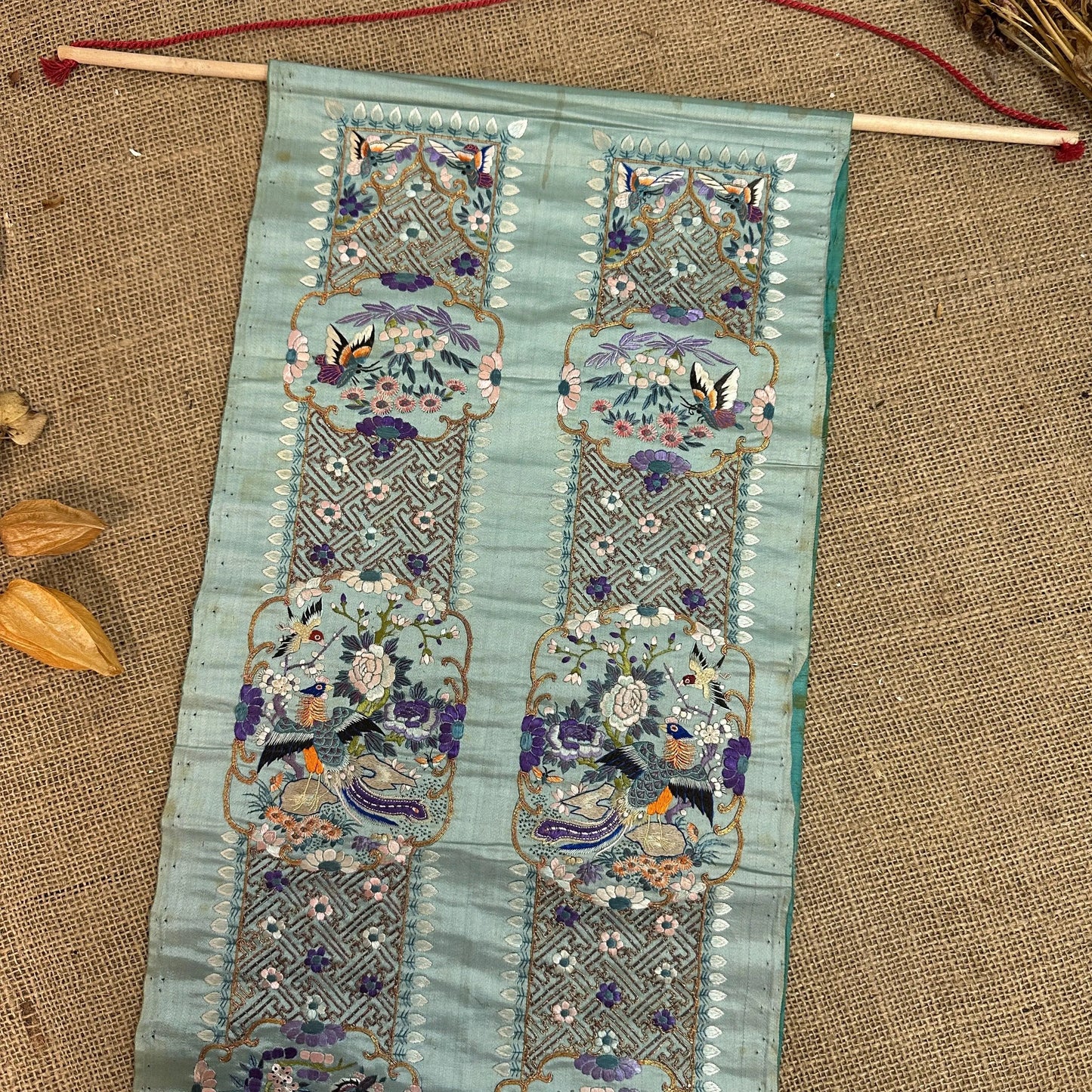 Chinese Embroidered Silk Sleeve Band - The Blind Mole