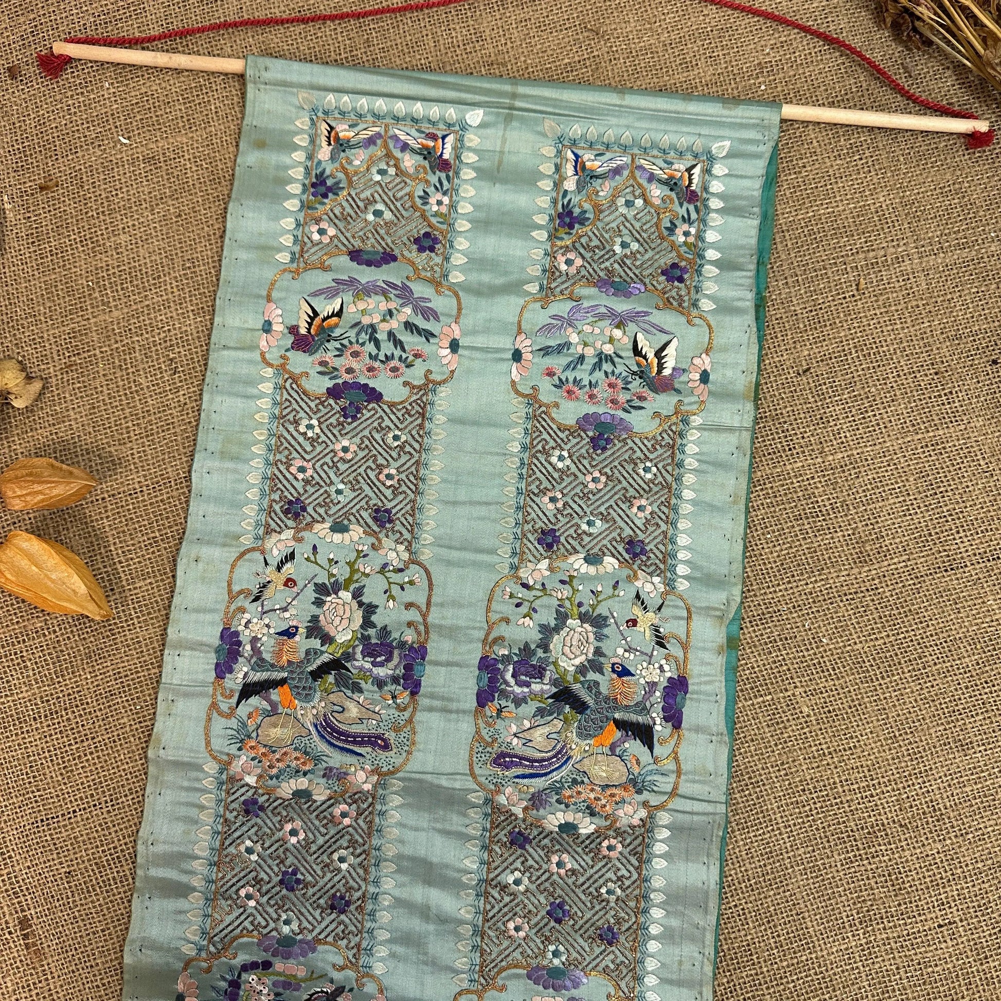 Chinese Embroidered Silk Sleeve Band - The Blind Mole