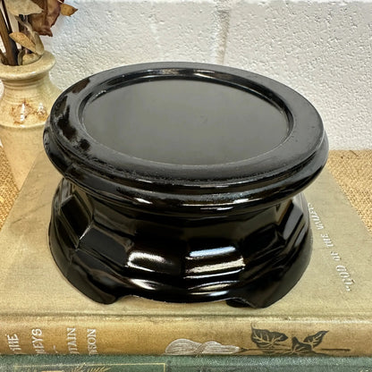 Black Glass Amethyst Art Deco Pedestals - The Blind Mole