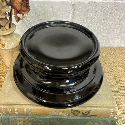 Black Glass Amethyst Art Deco Pedestals - The Blind Mole