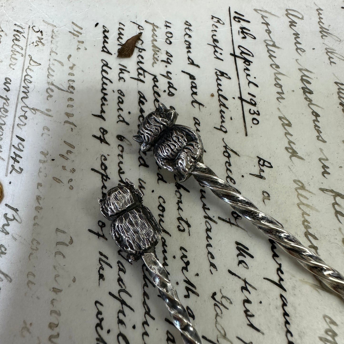 Sterling Silver Caddy Spoons Lincoln Imp