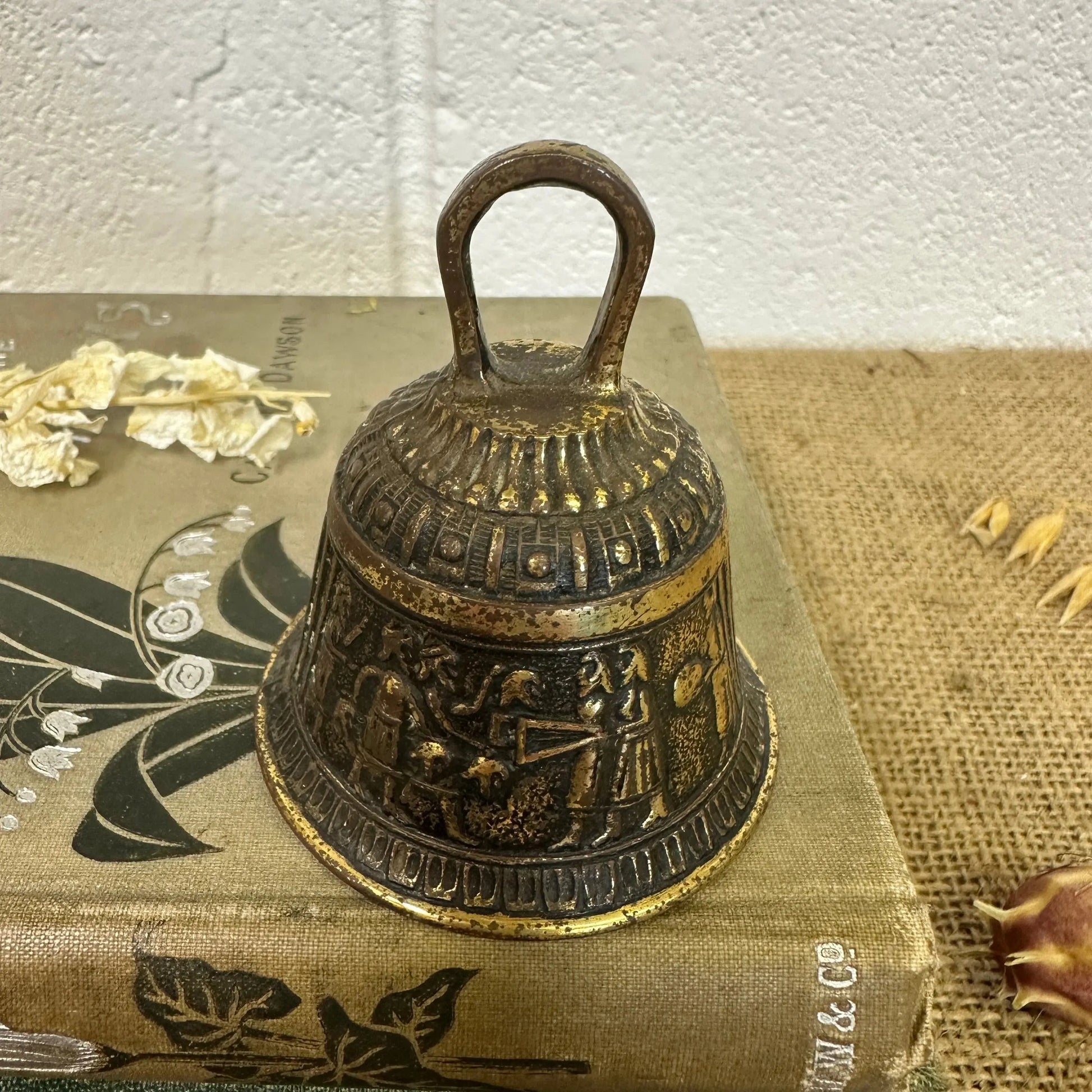 Mid-Century Zodiac Elephant Brass Bell The Blind Mole