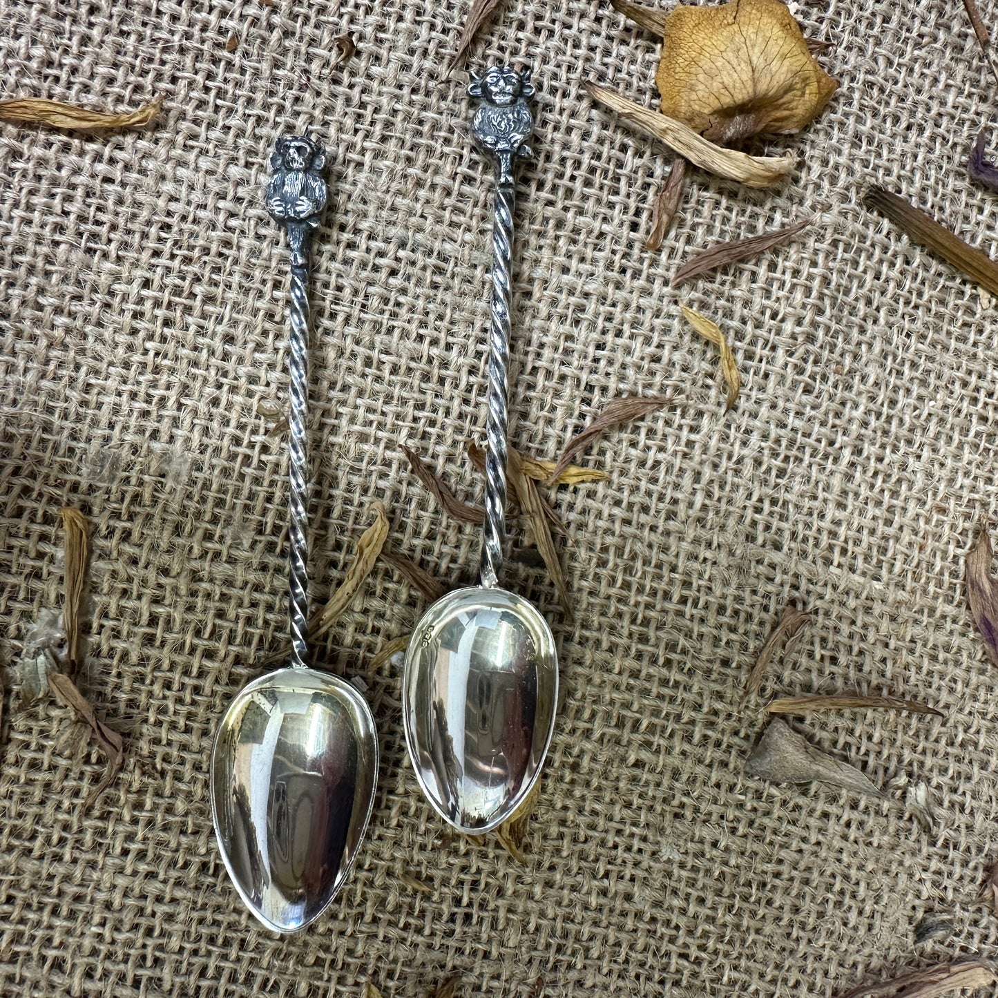 Sterling Silver Caddy Spoons Lincoln Imp