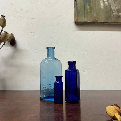 Blue Glass Poison Apothecary Bottles The Blind Mole