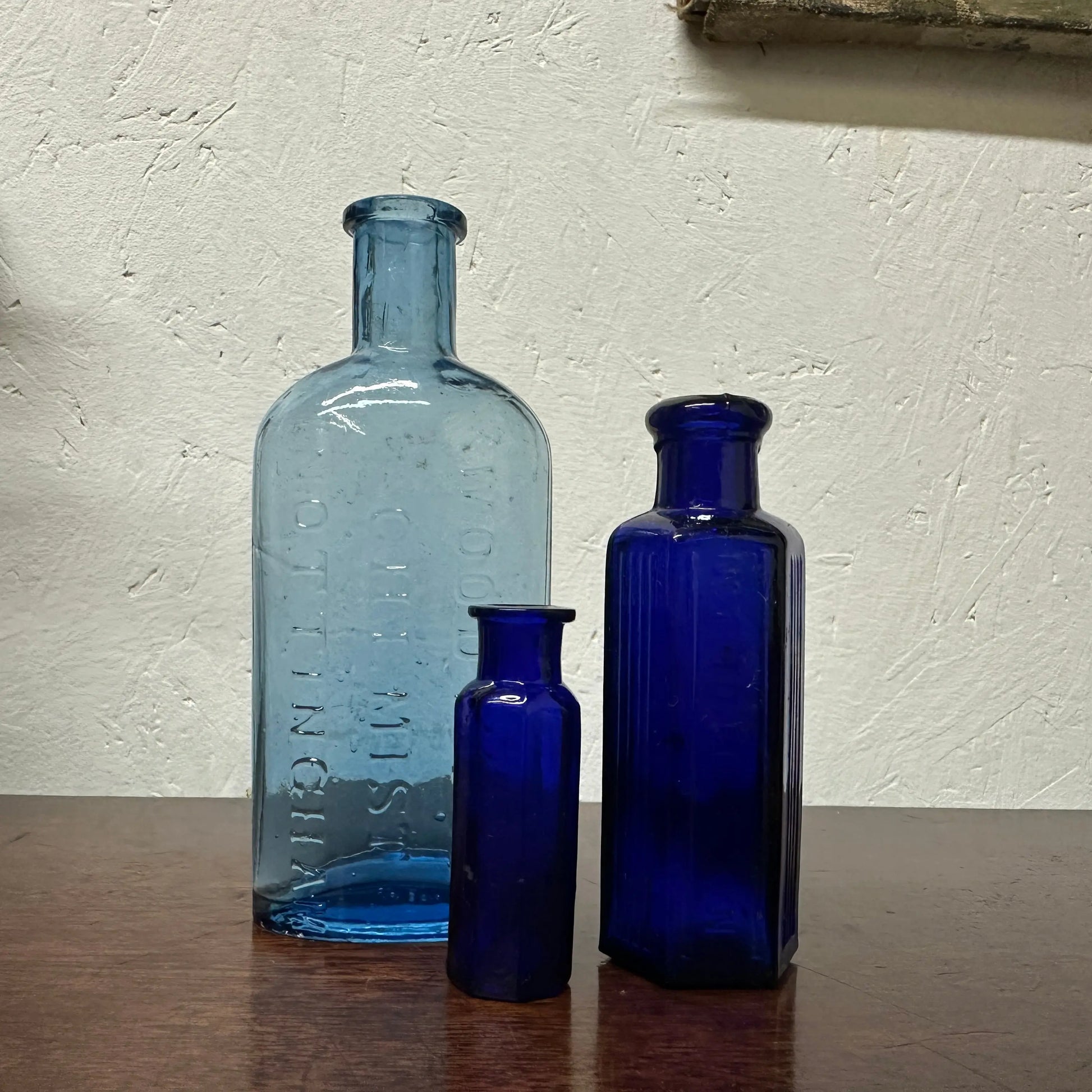 Blue Glass Poison Apothecary Bottles The Blind Mole