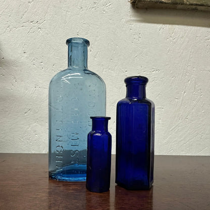 Blue Glass Poison Apothecary Bottles The Blind Mole
