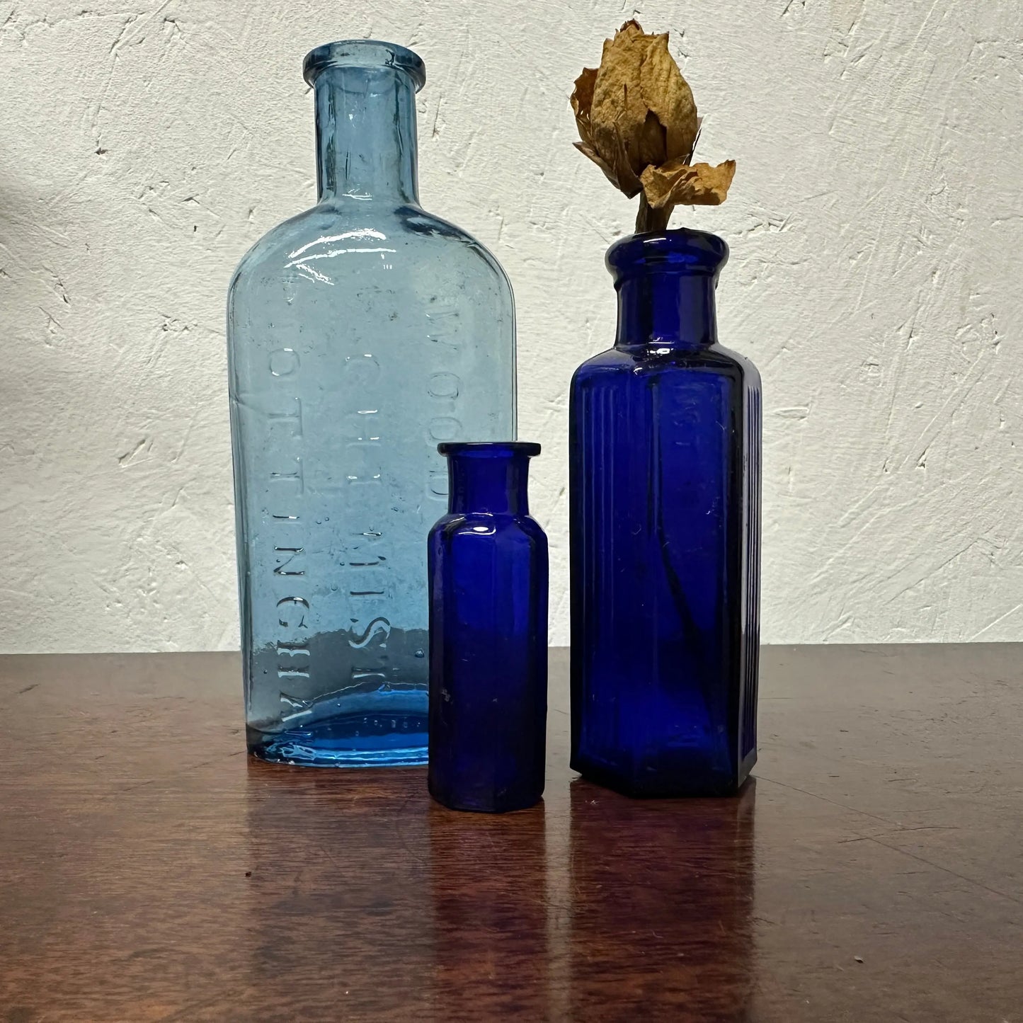 Blue Glass Poison Apothecary Bottles The Blind Mole