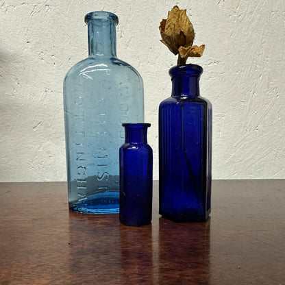 Blue Glass Poison Apothecary Bottles The Blind Mole