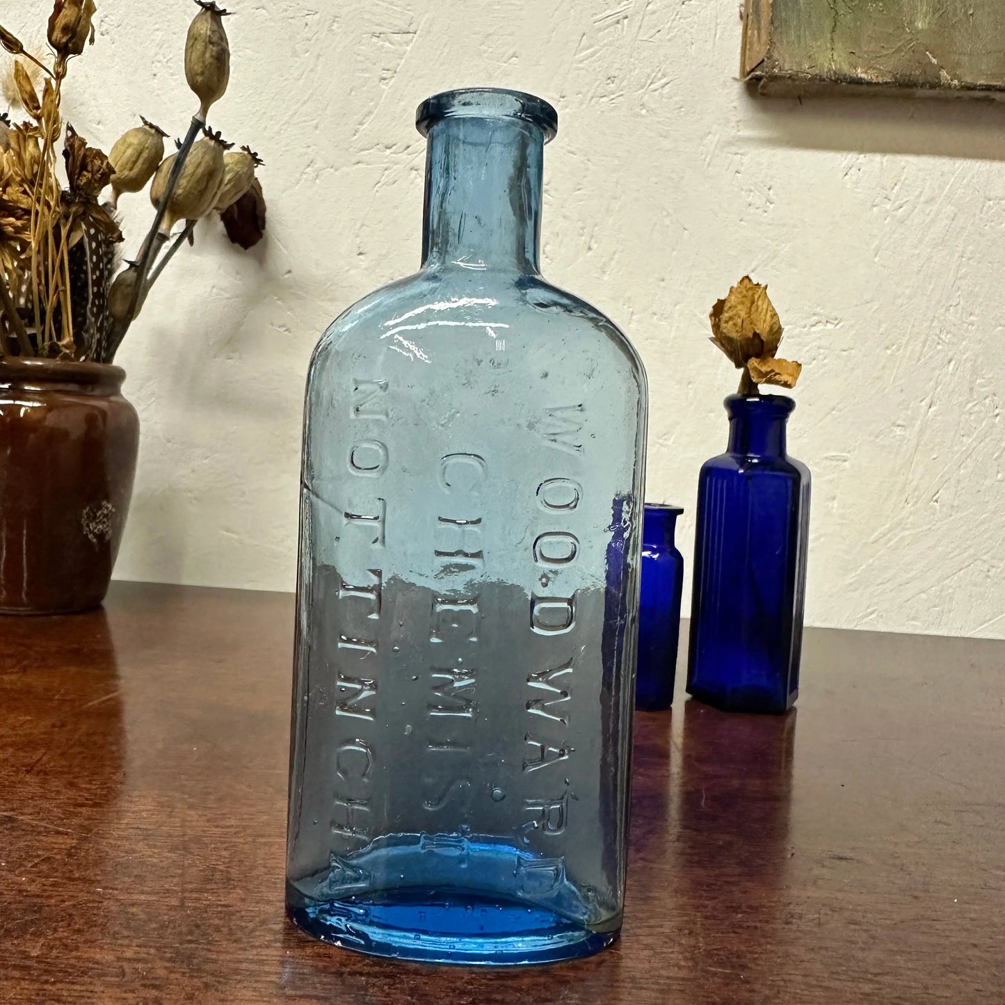 Blue Glass Poison Apothecary Bottles The Blind Mole