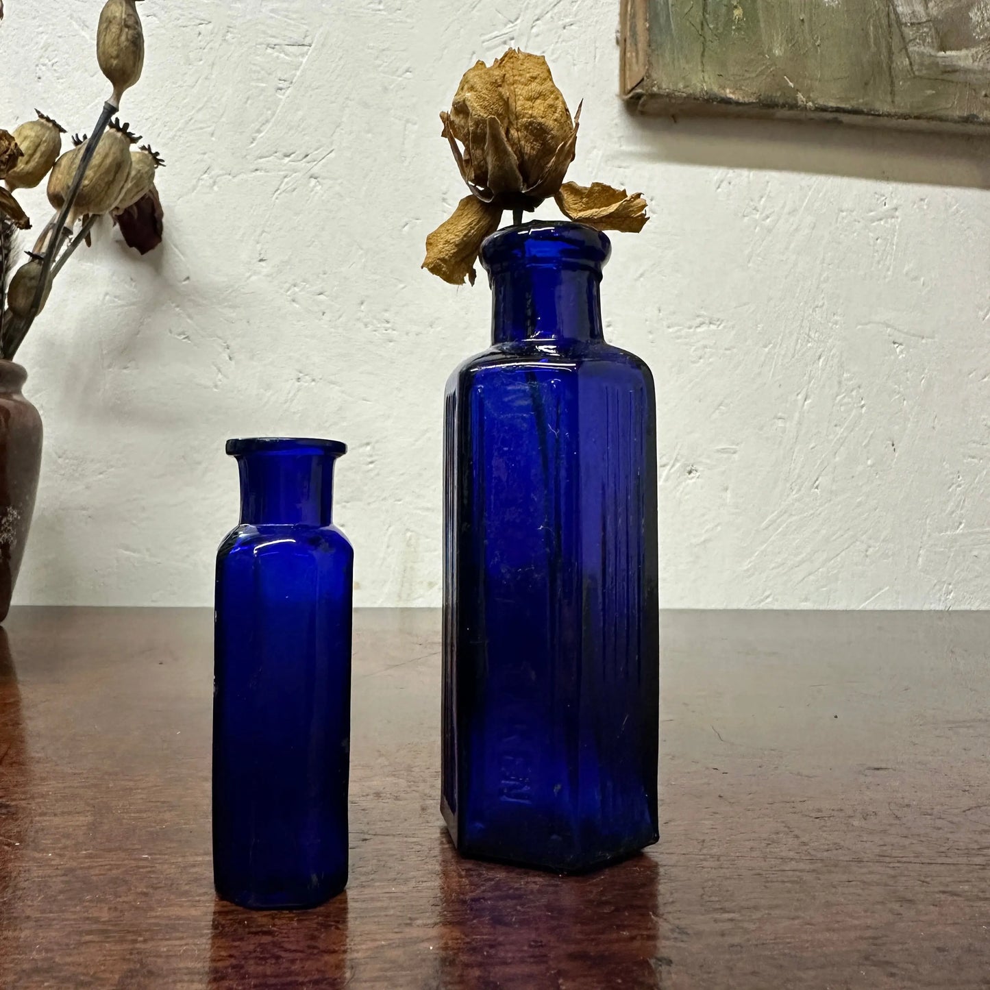 Blue Glass Poison Apothecary Bottles The Blind Mole