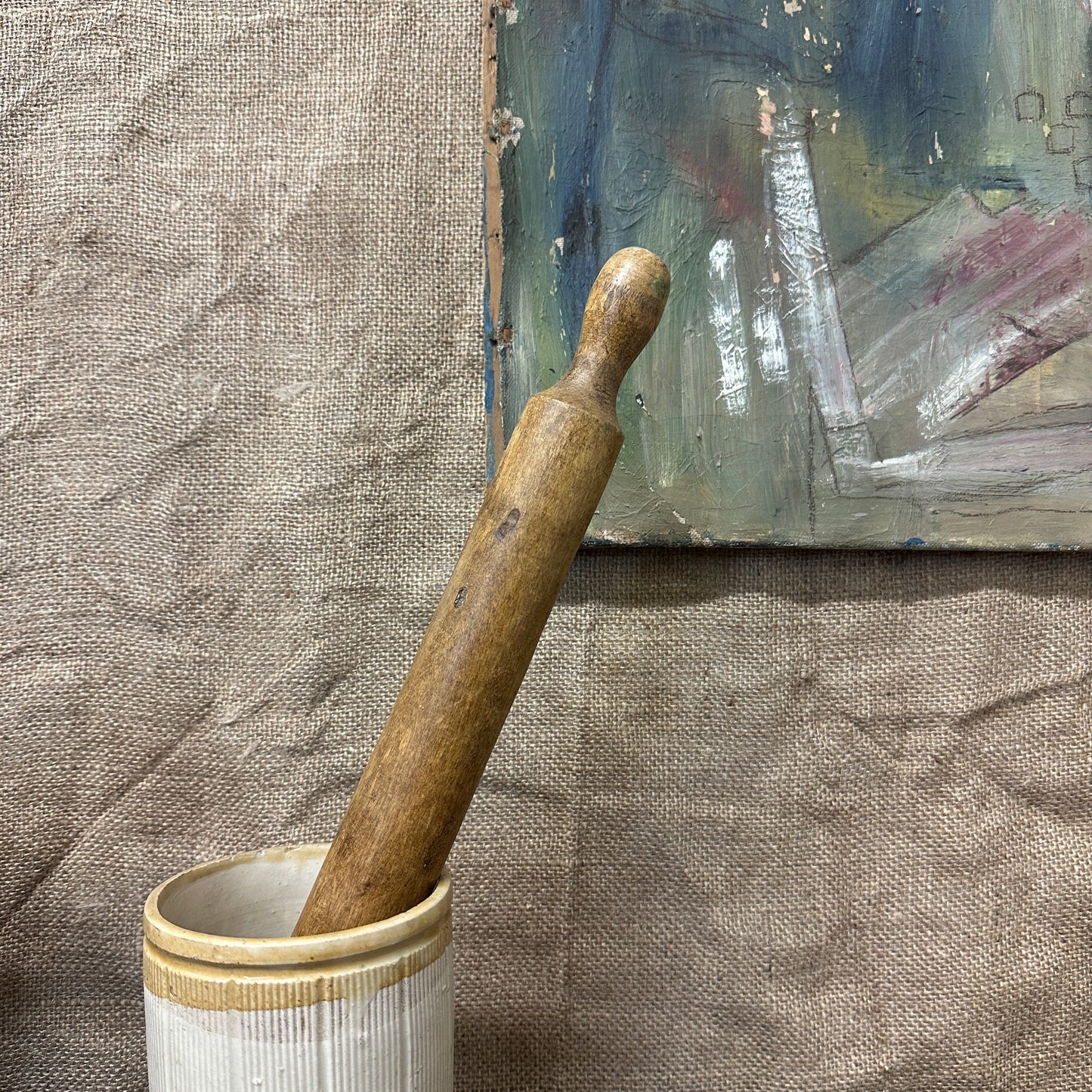 Antique Wooden Rolling Pin The Blind Mole