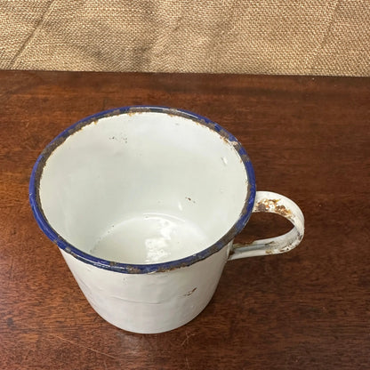 Enamel Vintage White Mug The Blind Mole