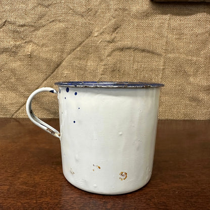 Enamel Vintage White Mug The Blind Mole