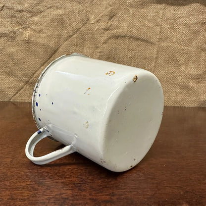 Enamel Vintage White Mug The Blind Mole